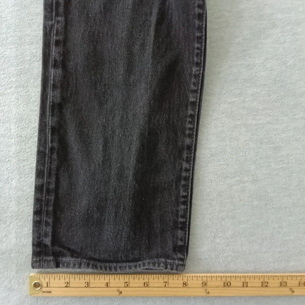 Levis Premium 501 Original Fit Jeans Mens 36x34 Black Straight Leg 00501-2456